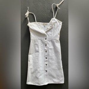 Jacks Wills White Denim Strappy Dress, size 2